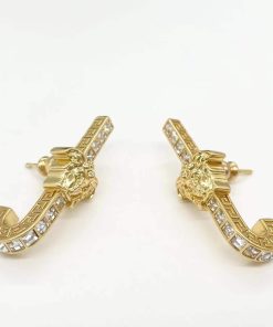 VERSACE MEDUSA CRYSTAL STUD EARRINGS