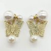 DIOR Butterfly Drop Pearl Earrings