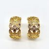 LOUIS VUITTON Monogram Crystal Hoop Earrings