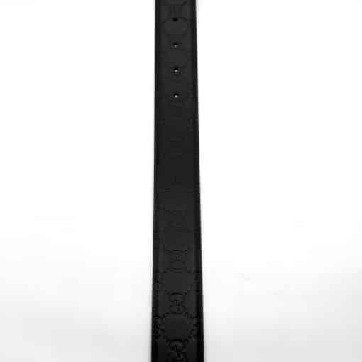 GUCCI GG Interlock Black Leather Belt - Image 2