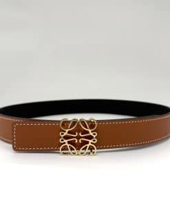 LOEWE Anagram Logo Brown Leather Belt