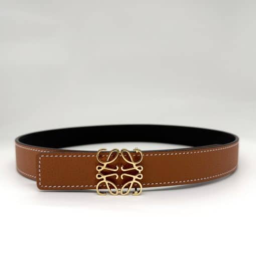 LOEWE Anagram Logo Brown Leather Belt
