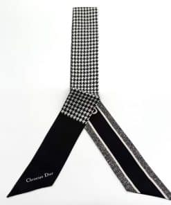 DIOR Houndstooth-print Scarf Twilly