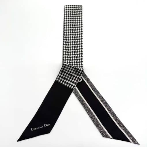 DIOR Houndstooth-print Scarf Twilly