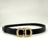 DIOR Saddle Black Leather Belt