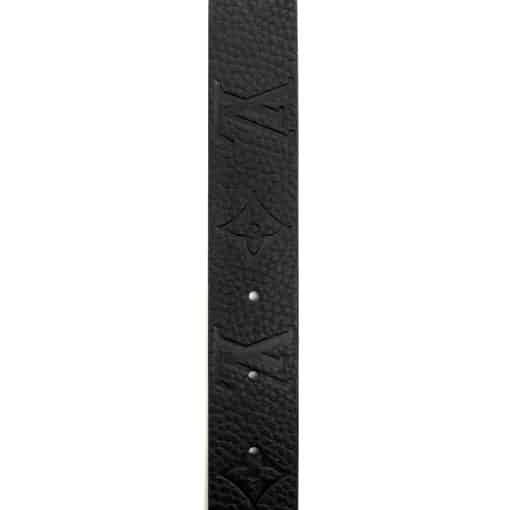LOUIS VUITTON Black Leather Monogram Belt - Image 2