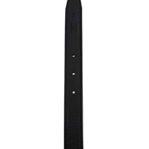 HERMES H Logo Black Leather Belt - Image 2