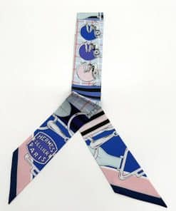 HERMES Twilly Petrole Ciel Rose Poudre