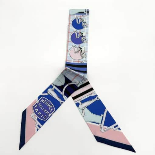 HERMES Twilly Petrole Ciel Rose Poudre