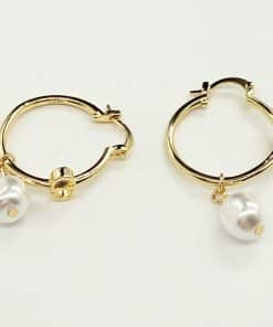 Dior Pearl Hoop Earrings