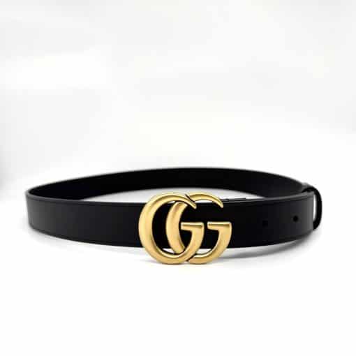 GUCCI GG Logo-Buckle Leather Belt