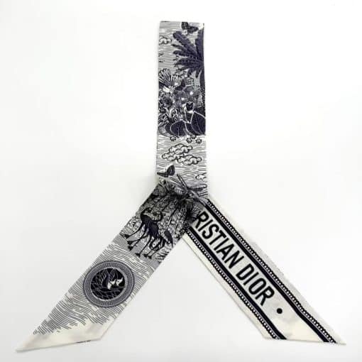DIOR Toile De Jouy Tropicalia Mitzah Scarf Twilly