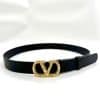 VALENTINO Vlogo Black Leather Belt