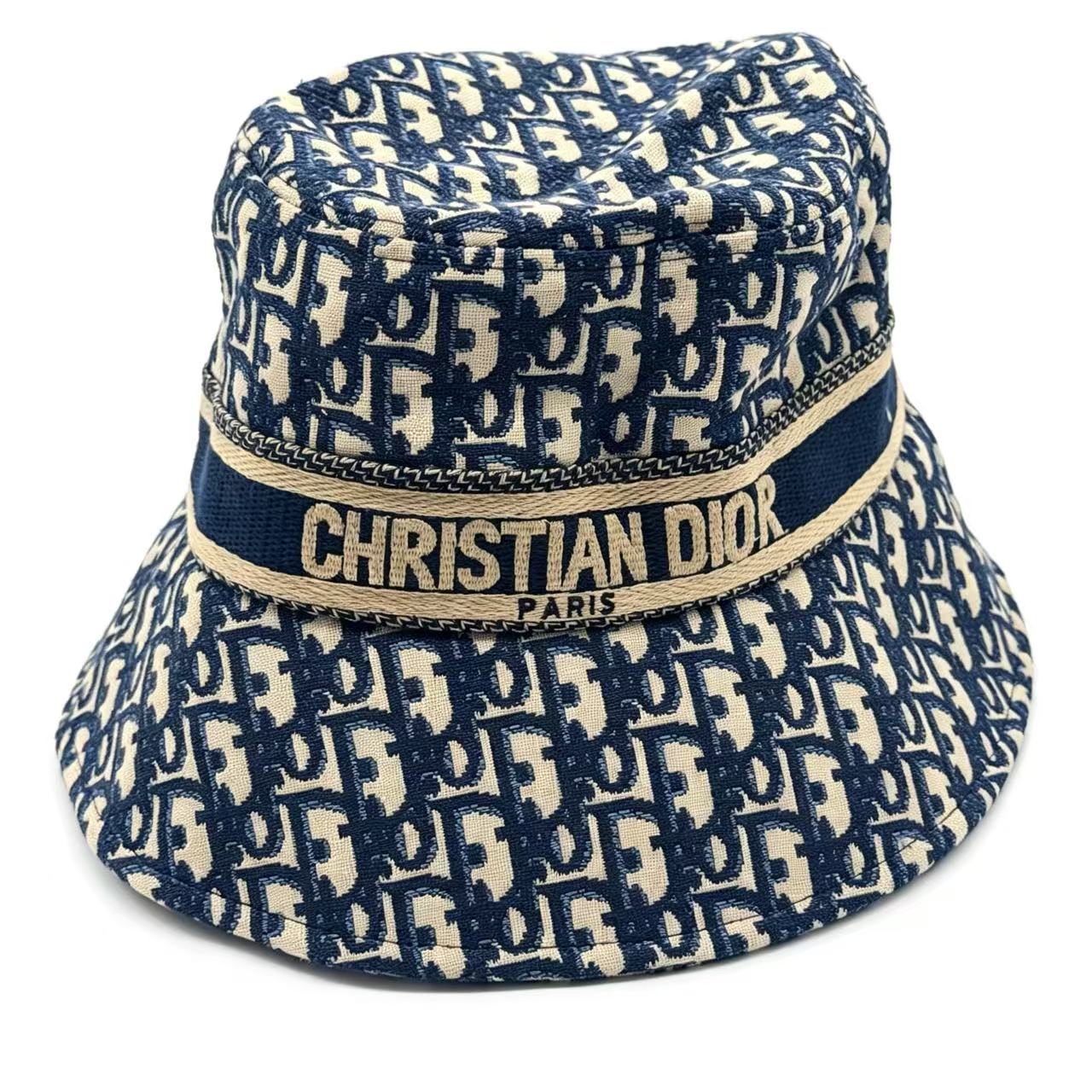 Dior Oblique Jacquard Bucket Hat with Christian Dior Band
